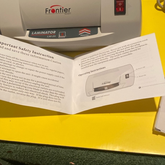 Laminating Machine, Instruction Booklet, and Package of Laminating Sleevrs - Picture 7 of 7